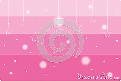 pink dangling stars background Stock Photo