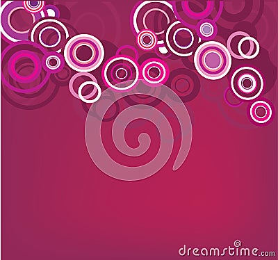 Pink decorative circle Vector Illustration