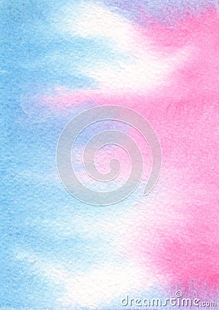 Pink blue color watercolor background Stock Photo