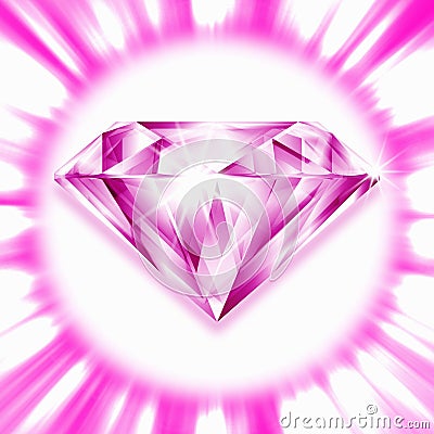 Pink diamond Stock Photo