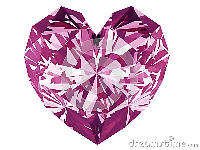 Pink diamond heart Stock Photo