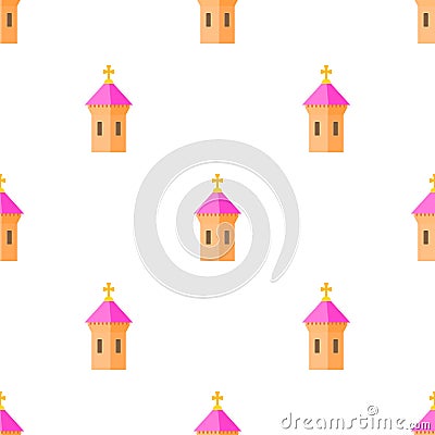 Pink dome of church pattern seamless vector Vector Illustration