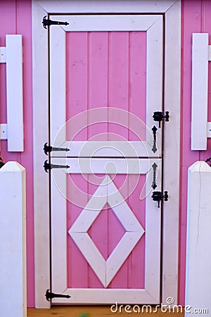 Pink Door Stock Photo