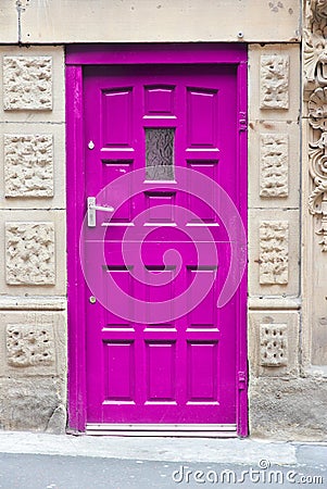 Pink door Stock Photo