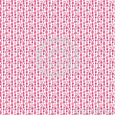 Pink dotted pattern. Minimalist textile design. Bright seamless pattern Vector Illustration