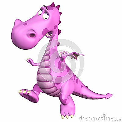 Pink Dragon Cartoon Stock Photo