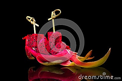 Pink dragon fruit. Stock Photo