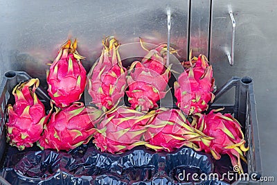 Pink Dragon Fruit Stock Photo