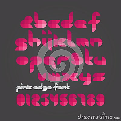 Pink edge font Stock Photo