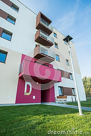 Pink facade Stock Photo