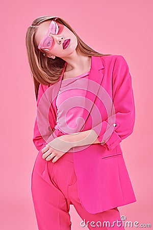 Pink fashion look Stock Photo