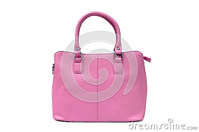 Pink female handbag Stock Photo