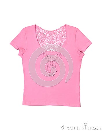 Pink female T-shirt Stock Photo