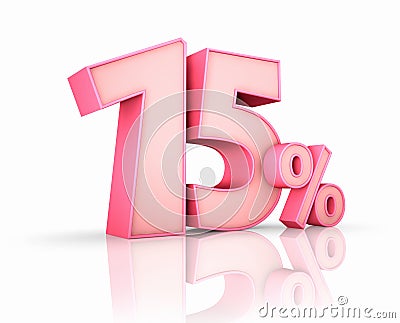 Pink Fifteen Percent Stock Photo