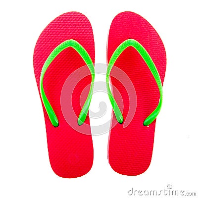 Pink flip flops Stock Photo