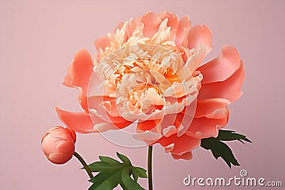 Pink floral flower peony art nature colorful macro beauty plant Stock Photo