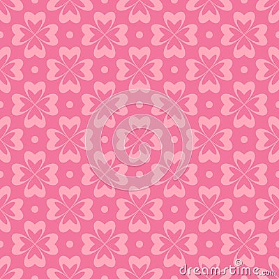 Pink floral seamless vector pattern Stock Photo