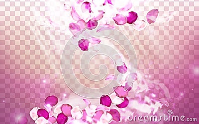 Pink flower aroma Cartoon Illustration