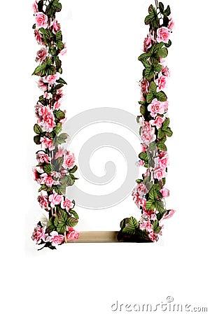 Pink flower swing Stock Photo