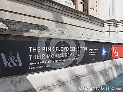Pink Floyd exhibition at VA museum in London Editorial Stock Photo