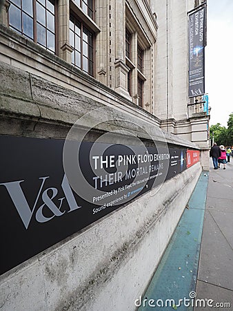 Pink Floyd exhibition at VA museum in London Editorial Stock Photo