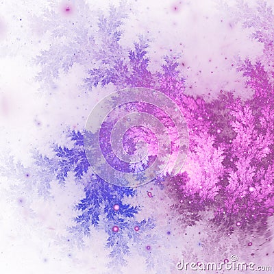 Pink fractal alien plant Stock Photo