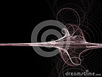 Pink fractal wave Stock Photo