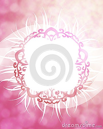 Pink Frame Background Stock Photo