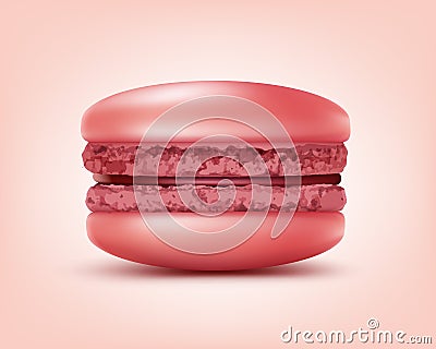 Pink french macaron Vector Illustration