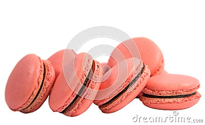Pink French Macarons IV Stock Photo