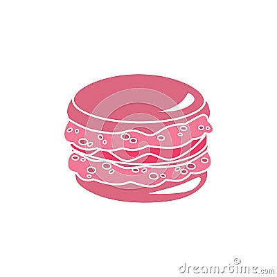 Pink French meringue crimson tasty bright Stock Photo