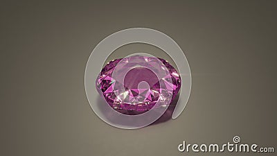 Pink gemstone closeup 3D rendering Stock Photo