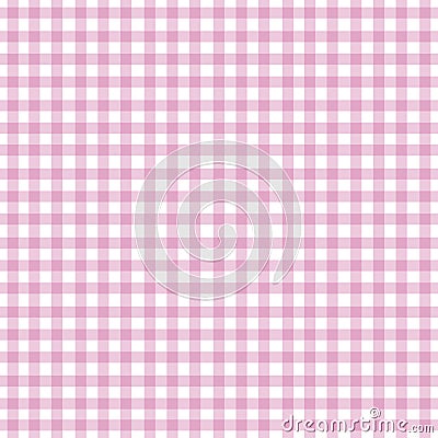 Pink Gingham Vector Illustration