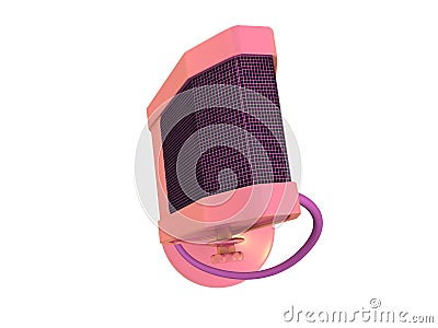 Pink glamour microphone Stock Photo