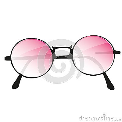 Pink glasses Vector Illustration