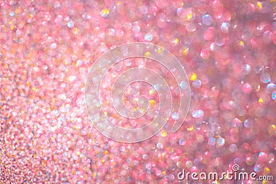 Pink glitter festive blurred background. Abstract magic dreamy background Stock Photo