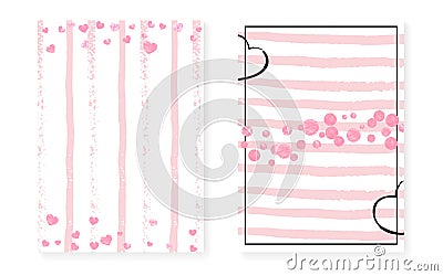 Pink glitter sequins with dots. Wedding and bridal shower invita Vector Illustration