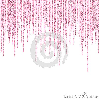 Pink glitter sparkle on a transparent background. Rose Gold Vibrant background with twinkle lights. Vector illustration Vector Illustration