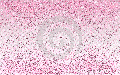 Pink glitter sparkle on a transparent background. Rose Gold Vibrant background with twinkle lights. Vector illustration Vector Illustration