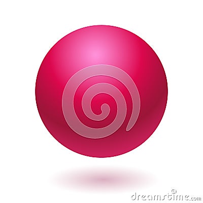 Pink glossy ball vector illustration Vector Illustration
