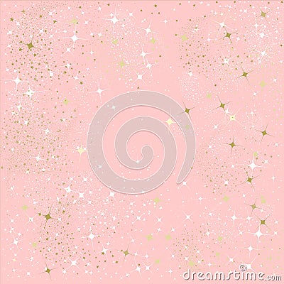 Pink and gold abstract background for the Holiday Season Vector Illustration