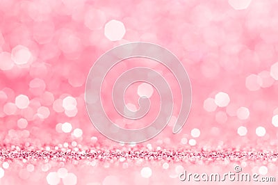 Pink gold, pink bokeh,circle abstract light background,Pink Gold shining lights, sparkling glittering Valentines day,women day or Stock Photo