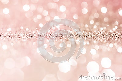 Pink gold, pink bokeh,circle abstract light background,Pink Gold shining lights, sparkling glittering Valentines day,women day or Stock Photo