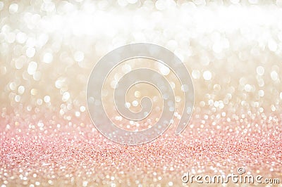 Pink gold, pink bokeh,circle abstract light background,Pink Gold shining lights, sparkling glittering Valentines day,women day or Stock Photo