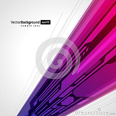 Pink gradient futuristic technology flow cyberspace dynamic stream background template vector Vector Illustration