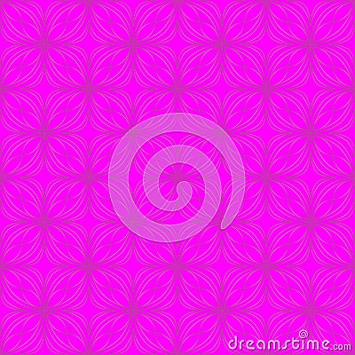 Pink gradient on magenta geometric tile oval and circle scribbly lines seamless repeat pattern background Stock Photo