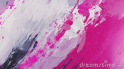Pink, gray, and white paint blend in a mesmerizing abstract background with texture, adding a modern touch to projects Stock Photo