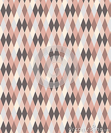 Pink and grey geometric seamless diamond pattern Vector Illustration
