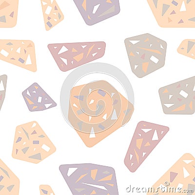 Pink and grey stones. Delicate pink seamless pattern. Trend 2019. Stock Photo