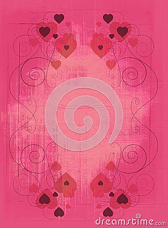 Pink grunge heart design Stock Photo